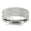 Chisel Stainless Steel Polished Laser-cut and Grooved 8mm Band