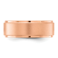 Chisel Stainless Steel Polished Rose IP-plated Brushed Center 8mm Band