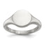 Polished Round Stainless Steel Signet Ring 2.5mm