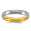Brushed and Polished Gold-Tone Stainless Steel Wedding Band 4mm