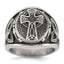 Antiqued Cross Stainless Steel Ring