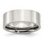 Chisel Stainless Steel Polished 8mm Flat Band