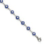 Women's Polished Evil Eye Stainless Steel Anklet