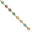 Women's Gold-Tone Polished Evil Eye Stainless Steel Anklet
