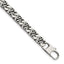 Stainless Steel Antiqued Polished and Textured Fancy Link Bracelet for Men