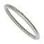 Stainless Steel Textured & Polished Hollow Slip-on Bangle Bracelet for Women
