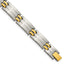Stainless Steel Brushed and Polished Yellow IP-plated Link Bracelet for Men