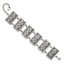 Antiqued Bracelet in Stainless Steel, 7.2 in - Sophia Jewelers