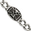 Chisel Men's Skull Curb Bracelet in Stainless Steel, 36mm, 9 Inch - Sophia Jewelers