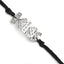 Stainless Steel Cubic Zirconia Kiss with 1.75ext Bracelet for Women