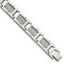 Stainless Steel Brushed and Polished with Cable Inlacy Link Bracelet for Men