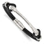Chisel Black Leather ID Bracelet in Stainless Steel, 6mm, 7.5 Inch - Sophia Jewelers