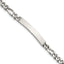 Stainless Steel Polished Figaro Chain ID Bracelet for Men