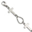 Stainless Steel Polished Cross Bracelet for Women