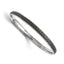Stainless Steel Polished/Laser Cut Black IP-plated Hammered Bangle Bracelet for Women