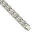 Stainless Steel Brushed Polished and Textured Link Bracelet for Men