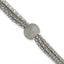 Stainless Steel Polished Multistrand Laser Cut Bead Bracelet for Women