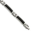 Stainless Steel Polished and Brushed Black IP-plated Bracelet for Men - Sophia Jewelers