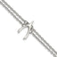 Stainless Steel Polished 2-Strand Wishbone Bracelet for Women