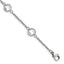 Stainless Steel Polished with Glass Bracelet with Extension for Women