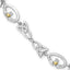 Stainless Steel Polished Yellow IP-plated Claddagh Bracelet for Women