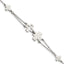 Cross Bracelet in Stainless Steel, 7.5 Inch - Sophia Jewelers