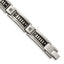 Stainless Steel Polished Black IP-plated with Black Cubic Zirconia Bracelet for Men