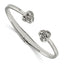 Stainless Steel Polished Knot Hinged Cuff Bangle Bracelet for Women