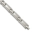 Stainless Steel Brushed with Cubic Zirconia Bracelet for Men
