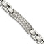 Men's Weaved Pattern ID Bracelet in Stainless Steel, 8.5 Inch - Sophia Jewelers