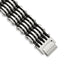 Chisel Men's Black Rubber Bracelet in Stainless Steel, 22mm, 8.5 Inch - Sophia Jewelers
