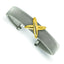 Cuff Bracelet in Yellow IP-Plated Stainless Steel, 9mm Textured - Sophia Jewelers