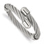 Stainless Steel Polished Adjustable Twist Wire Cuff Bangle Bracelet for Women