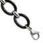 Stainless Steel Polished with Black Ceramic with ext. Bracelet for Women