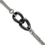 Stainless Steel Polished with Black Ceramic with . ext. Bracelet for Women