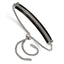 Black Cubic Zirconia Bracelet in Black IP-Plated Stainless Steel, Adjustable - Sophia Jewelers