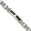 Men's Carbon Fiber Inlay ID Bracelet in Stainless Steel, 10mm, 8.5 Inch - Sophia Jewelers