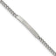 Stainless Steel Polished Flat Curb Chain ID Bracelet for Men