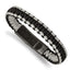Brushed Black IP & Nylon Bracelet in Stainless Steel, 10.4mm / 8.2in - Sophia Jewelers