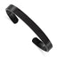 Stainless Steel Polished Black IP-plated 9mm Cuff Bangle Bracelet for Men