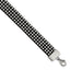 Black Leather & Crystal Bracelet in Stainless Steel, 11.7mm, 7.2in - Sophia Jewelers