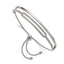 Chisel Crystals Bangle Bracelet in Stainless Steel, 9mm Adjustable - Sophia Jewelers