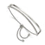 Stainless Steel Polished with Crystals Adjustable Bangle Bracelet for Women