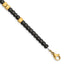 Stainless Steel Brushed Yellow IP-plated with Square Hematite Beads Bracelet with Extension for Women