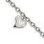 Stainless Steel Polished with Cubic Zirconia Heart Charm Bracelet for Women
