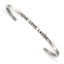 Stainless Steel Polished and Enameled with Crystal Live Love Laugh 3mm Cuff Bangle Bracelet for Women