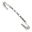 Stainless Steel Polished and Enameled with Crystal Live IN The Moment 3mm Cuff Bangle Bracelet for Women
