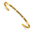 Chisel Surprise You Cuff Bracelet in Yellow IP-Plated Stainless Steel, 6.8 Inch - Sophia Jewelers