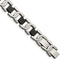 Stainless Steel Polished Black IP-plated Fancy Link Bracelet for Men
