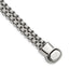Stainless Steel Polished and Textured Double Rolo Link Bracelet for Men